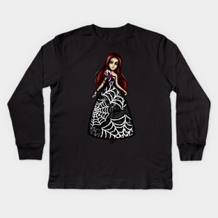 Vampire Girl Gothic Lady Kids Long Sleeve T-Shirt